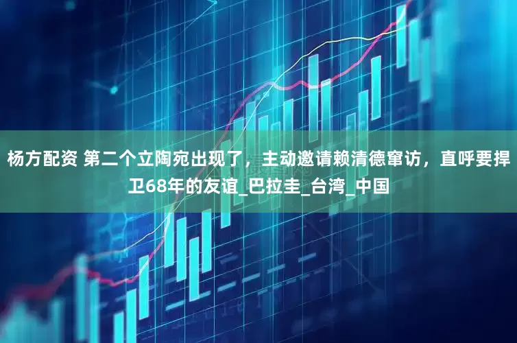 杨方配资 第二个立陶宛出现了，主动邀请赖清德窜访，直呼要捍卫68年的友谊_巴拉圭_台湾_中国