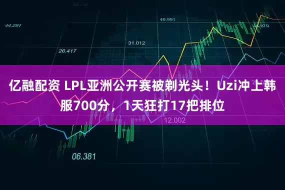 亿融配资 LPL亚洲公开赛被剃光头！Uzi冲上韩服700分，1天狂打17把排位